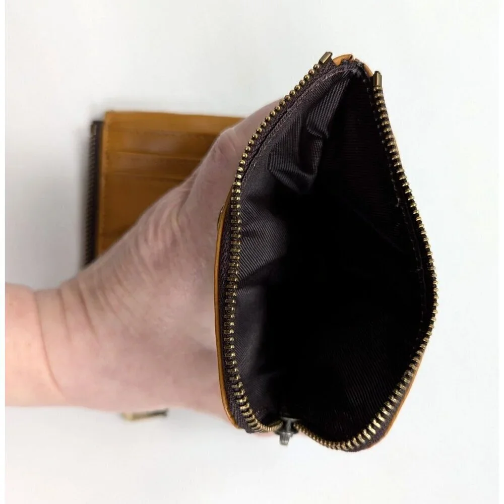 Humerpaul Leather Men's Long Leather Wallet In Dark Mustard
